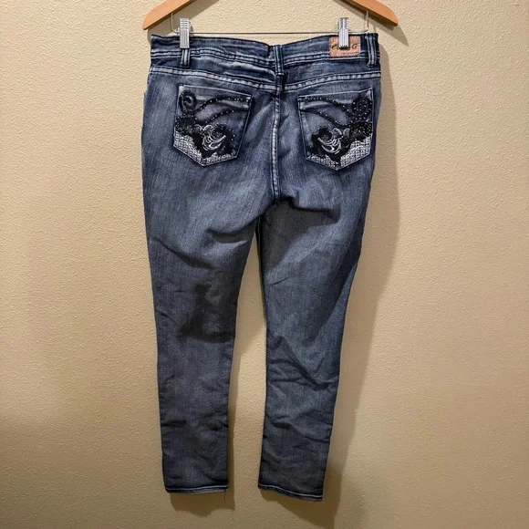 Women’s Size 11 Cool-G Dark Blue Stone Wash Skinny Jeans - Picture 8 of 12